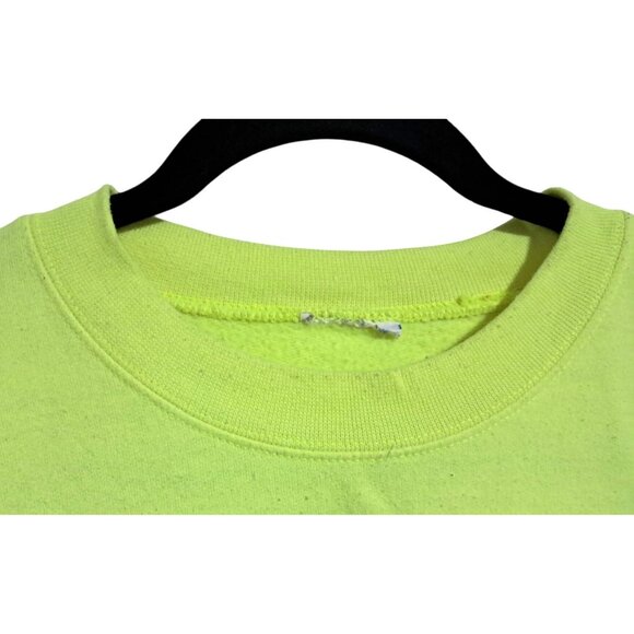 Washington Grown Graphic Neon Yellow Green Crewneck Sweatshirt By Disidual Mens - Picture 6 of 7